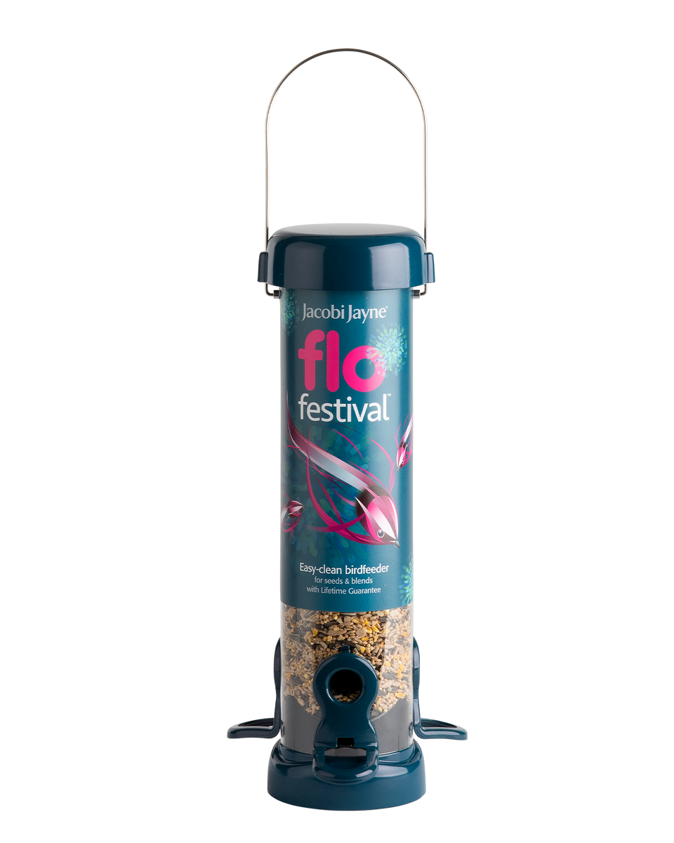 Small Flo Festival Bird Seed Feeder Jacobi Jayne Feeder 3 Port WELL FED BIRDS